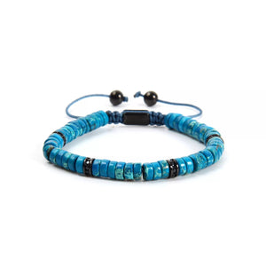 Turquoise Multi-Stoppers and Black CZ Bracelet